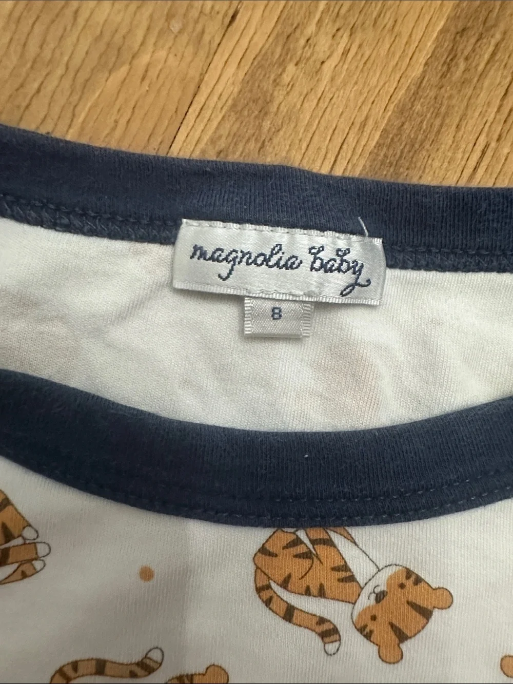 Magnolia Baby Kids Tiger Print Long Sleeve Pajama Set - Size 8
